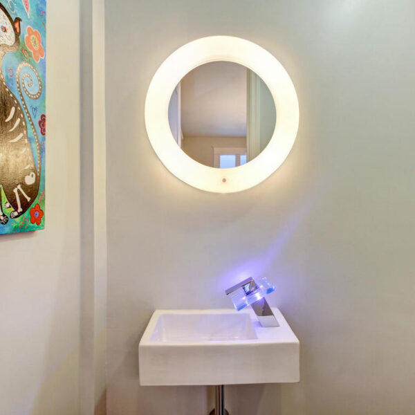 021-half-bath-remodel-jacksonville-fl Sleek downstairs half bath remodel with modern fixtures in a Jacksonville historic home.